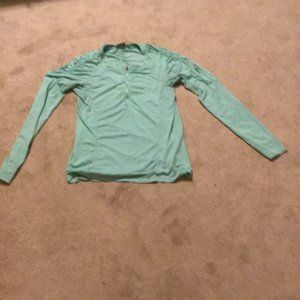 ATHLETA Pacifica blue womens long sleeve size large